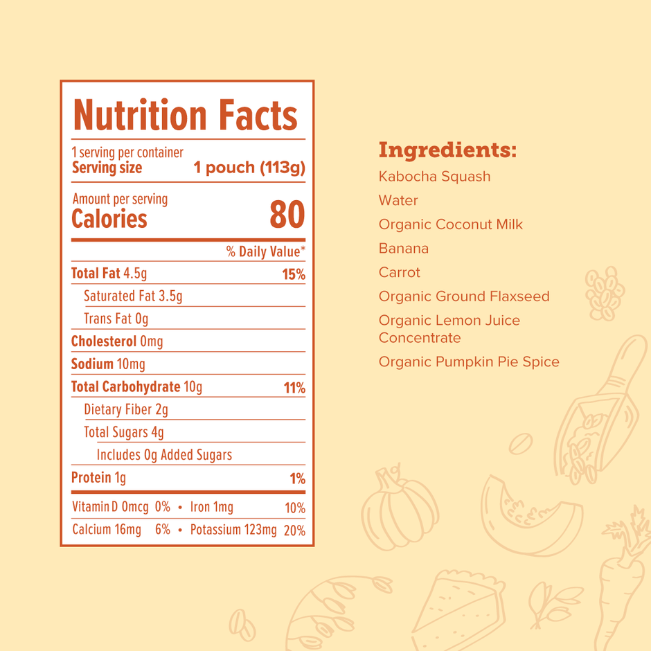 Nutrition facts for Palaʻai Pie